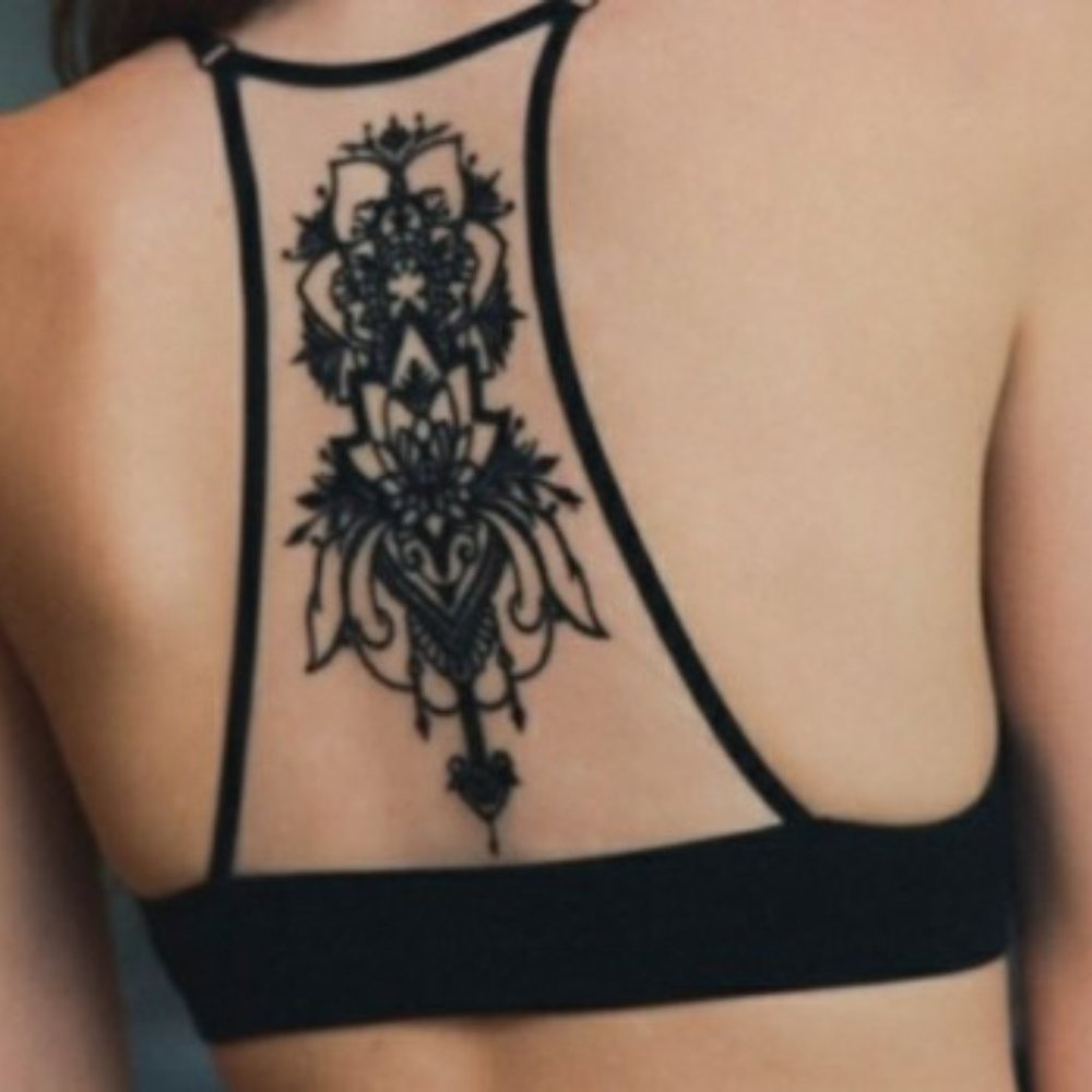 Tattoo Mesh Racerback Bralette - Picture 3 of 3